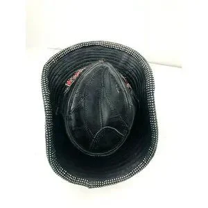 Nebraska Corn Huskers Genuine Leather Black Patched Cowboy Hat Size XL Accessories | Nebraska Corn Huskers Genuine Leather Black  main image 3